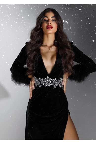 CONSTANCE maxi ruha fekete
