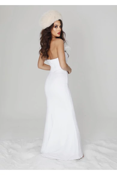 CLAIRE tollas maxi ruha fehér