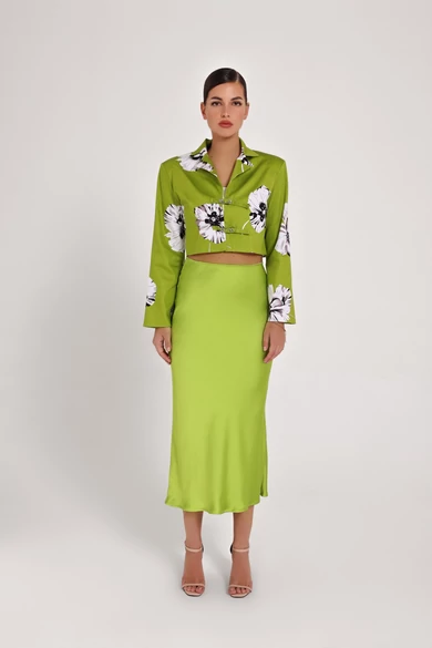 SUSAN midi szoknya lime