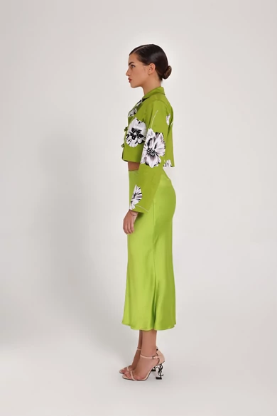SUSAN midi szoknya lime
