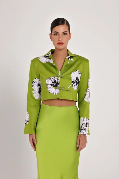 SUSAN midi szoknya lime