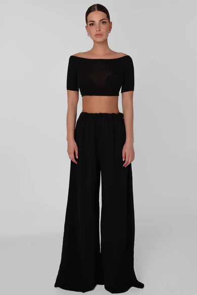 LIA croptop fekete
